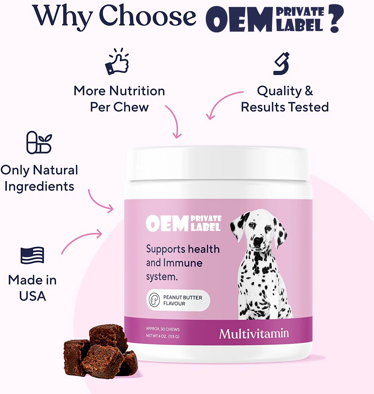 Multivitamin Chews for Dogs Immunity Joints Skin Coat Energy With Vitamins Oils Minerals 15 in 1 Dog Health Premium