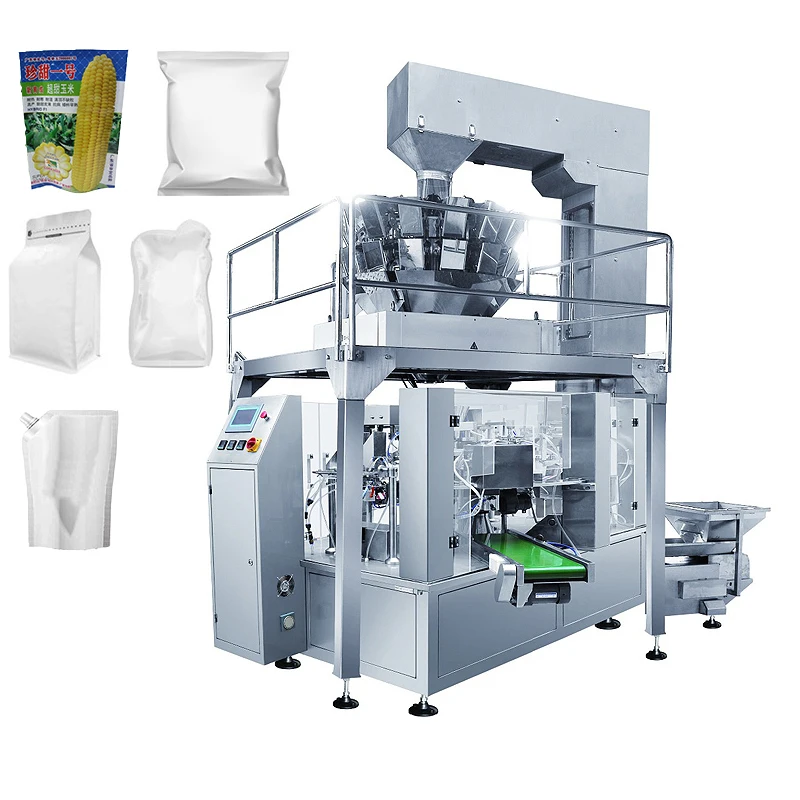 Factory Automatic Stand up Rotary slice cheese packing machine prawn packing machine peanut butter packing machine