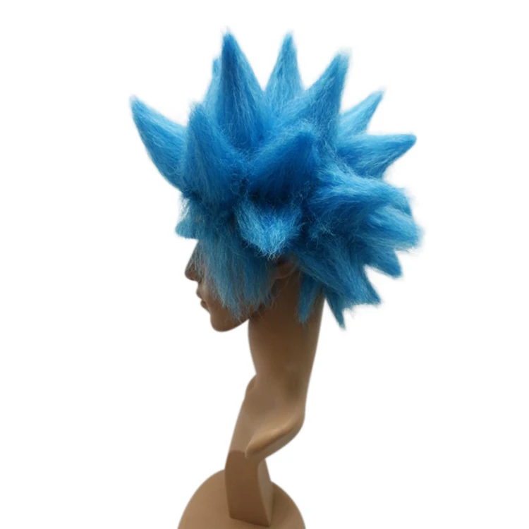 Novelties Halloween Wigs Rick and Morty Rick Sanchez Hairstyle Cosplay Party Natural Synthetic Costume Blue Wigs