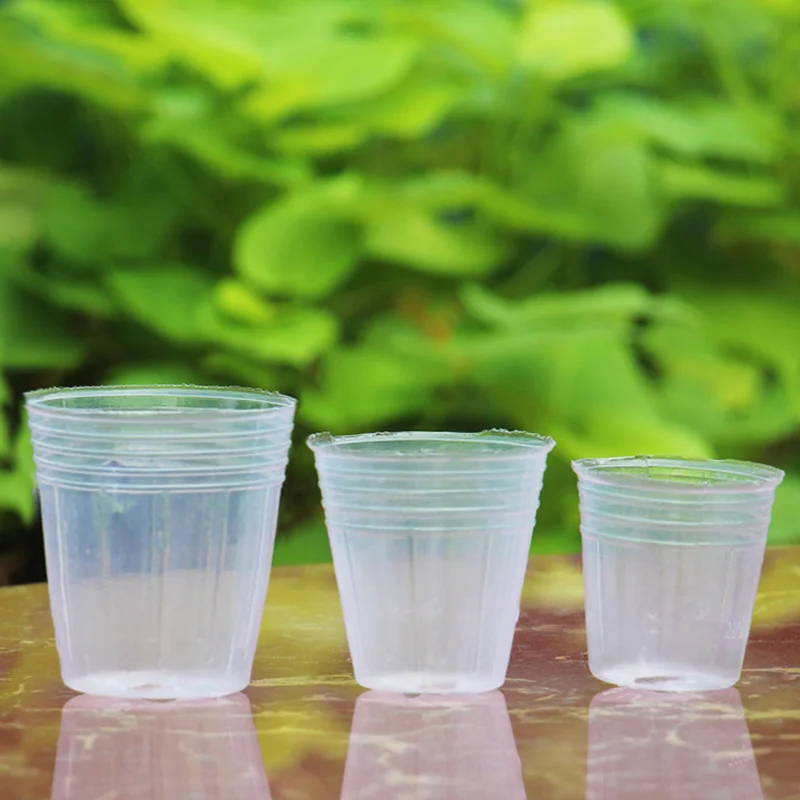 10PCS Transparency Nursery Pots Grow Planting Nutrition Cup Orchid Propagation Container Seedling Raising Bags Garden Supplies