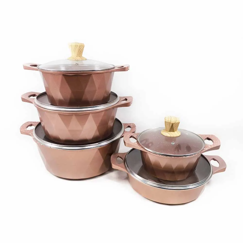 Factory stock luxury cookware sets non stick white cookware set