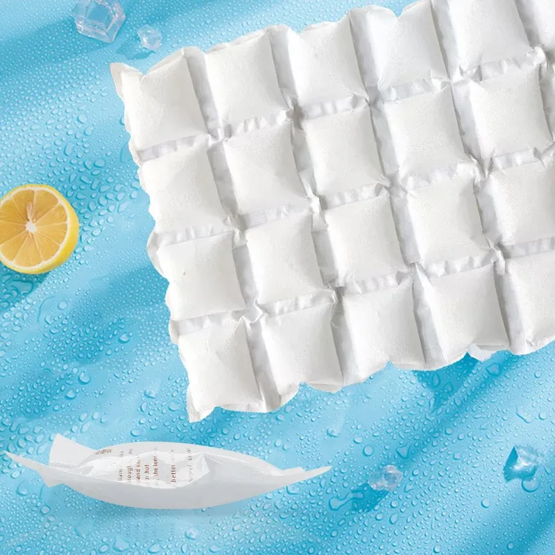 Reusable flexible water immerse soak ice pack for transporting fresh food slim thin dry ice gel pack