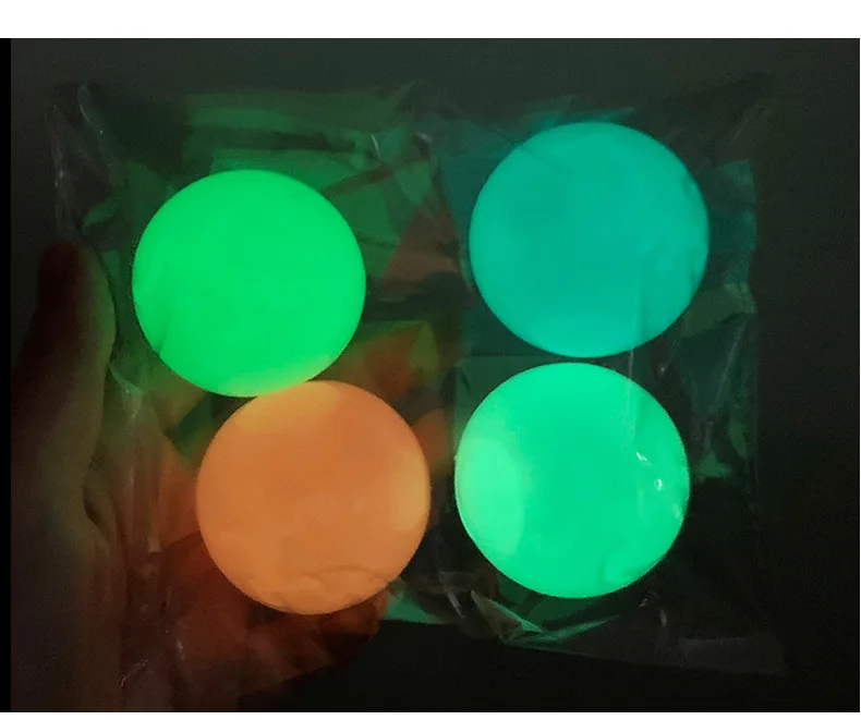 4.5CM Flashing Sticky Wall Ball Glitter Ceiling Stick Wall Ball Squishy Decompression Stress Relief Toys