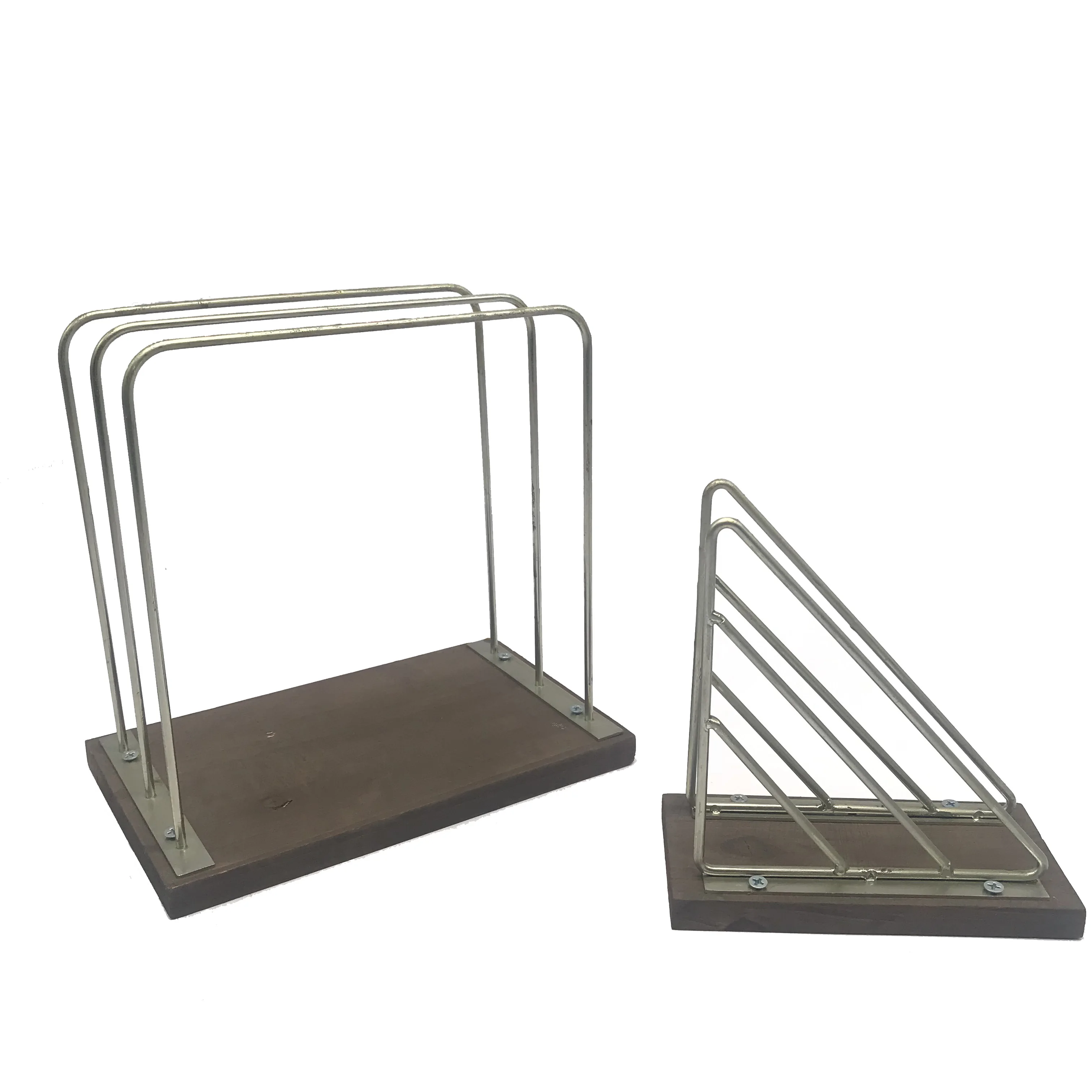 Винтажный органайзер для офисных магазинов, держатель для файлов из металлической проволоки или букв с деревянной основой