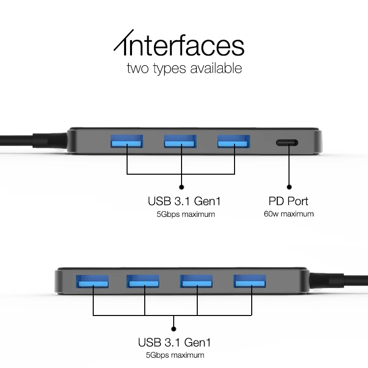  OEM 4 в 1 USB Type C к 3 0 Hub PD для Macbook Matebook