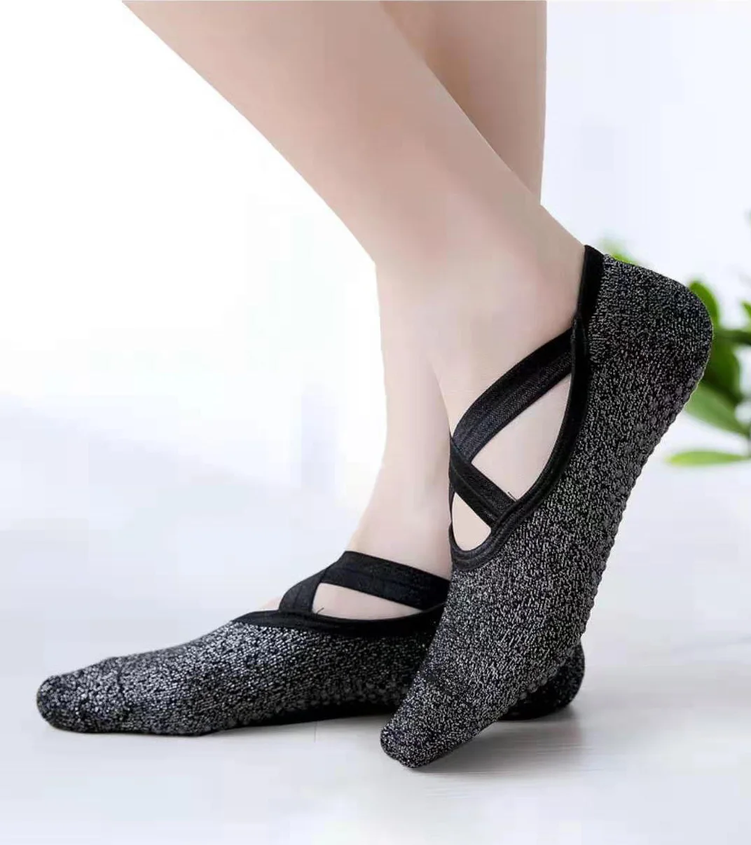 Yoga Socks Women Anti-Skid Socks High Quality Satin dance shoes Ballet Pointe Shoes For adult and kids