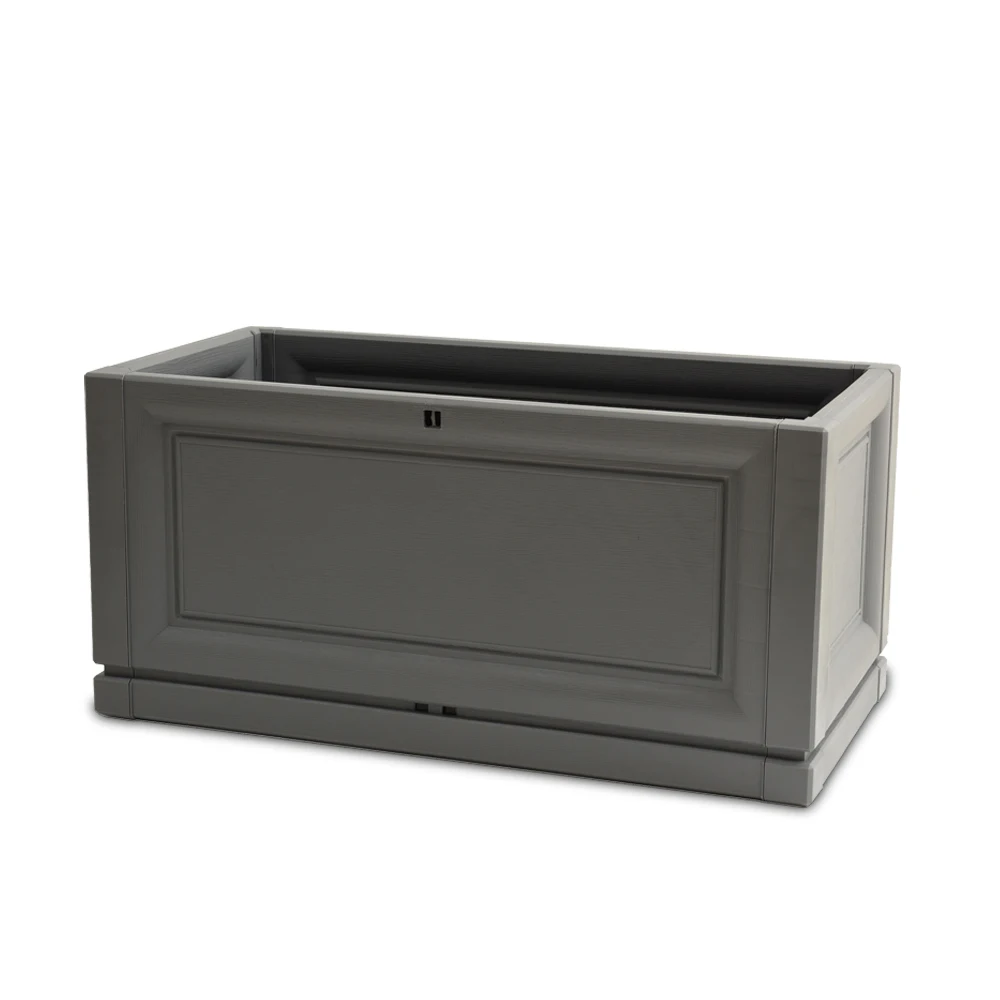 Large garden plastic rectangular planter box flower plant pots