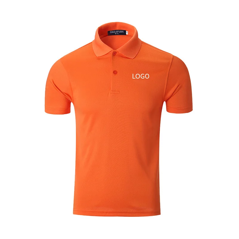 Custom promotional polo shirt lapel quick dry short sleeve overalls embroidery