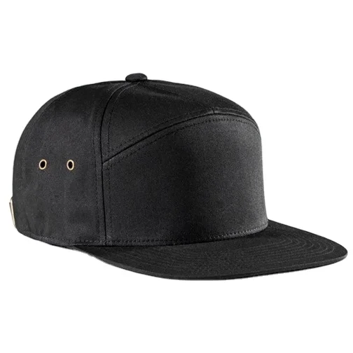 Unisex outdoor 7 Panels Hats Cotton Twill Structured Camper Hat Adjustable Leather Strapback 7-Panel Snapback Sports Caps