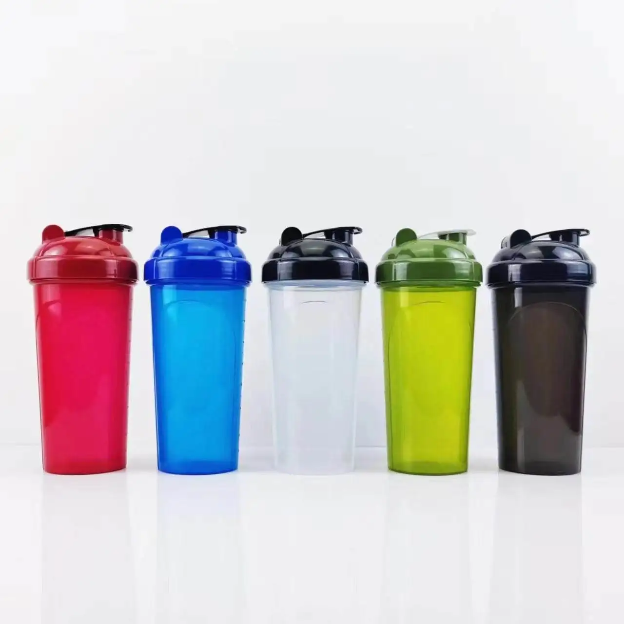 Wholesale Custom Logo 600ml Plastic Shaker Water Gym Bottles Bpa Free Sports Water Bottle Gym Fitness Protein Shaker Bottle