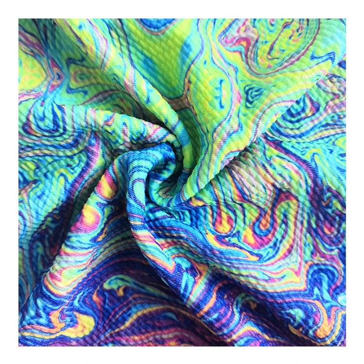 Stripe Pattern Polyester Spandex Fabric Digital Print Bullet Liverpool Fabric for Baby Clothes