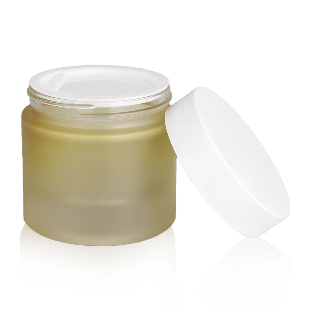 Empty Luxury Frosted black Gold Cap 5G 10G 15 Ml 20Ml 1Oz 50G 2Oz 100Ml 150G Butter Packaging Container Cream Glass Cosmetic Jar