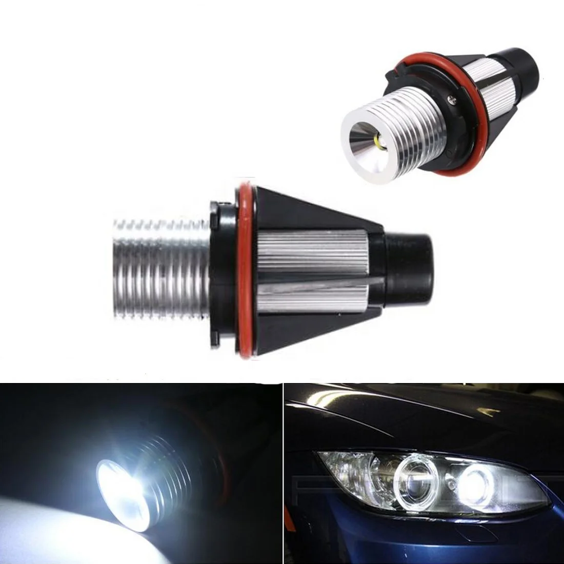 
Error Free LED Angel Eyes Marker Light Bulb DRL Fog Lamp 12V 6W White Blue Red For BMW E39 E60 E61 E63 E83 E87 X5 M5 