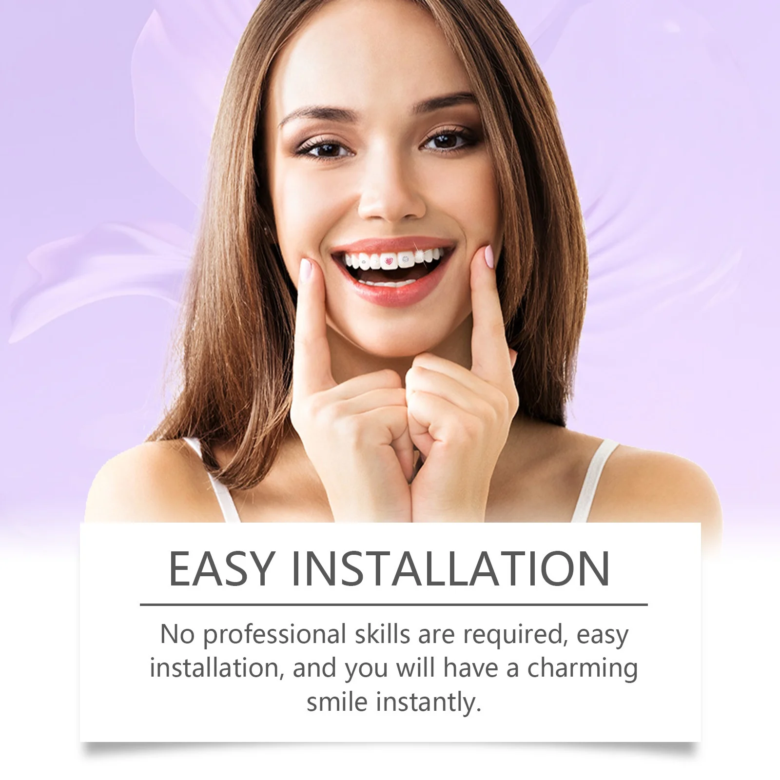 Portable Crystal Teeth Diamond Sticker Multi-Purpose Teeth Whitening Accessory Fashionable Decorative Shine Enhances Smile