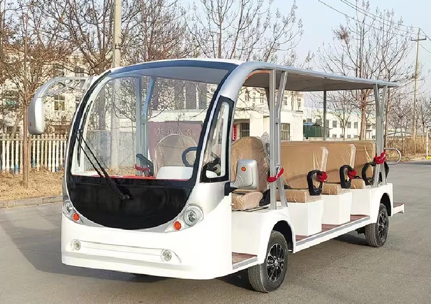 Sightseeing Car Bus 14 Seat Electric Garden Utility Vehicles Open Top Bus for Sale