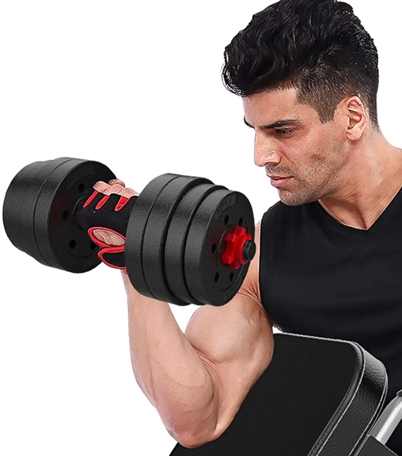 FANDING Wholesale Eco-friendly 10kg/20kg/30kg/40 kg/50kg Adjustable Weight Dumbbell for Cross Fitness
