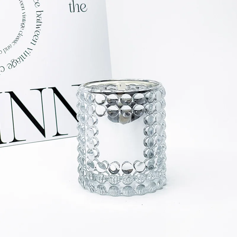 Diy customize gift box label  nature soy wax  Polka Dots glass cup scented candle