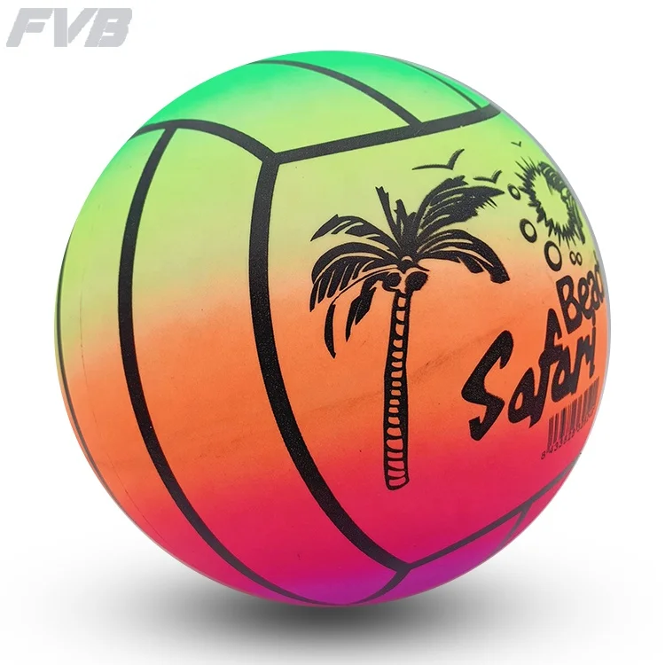 
FVB rainbow beach volley ball PVC eco friendly soft toys ball 