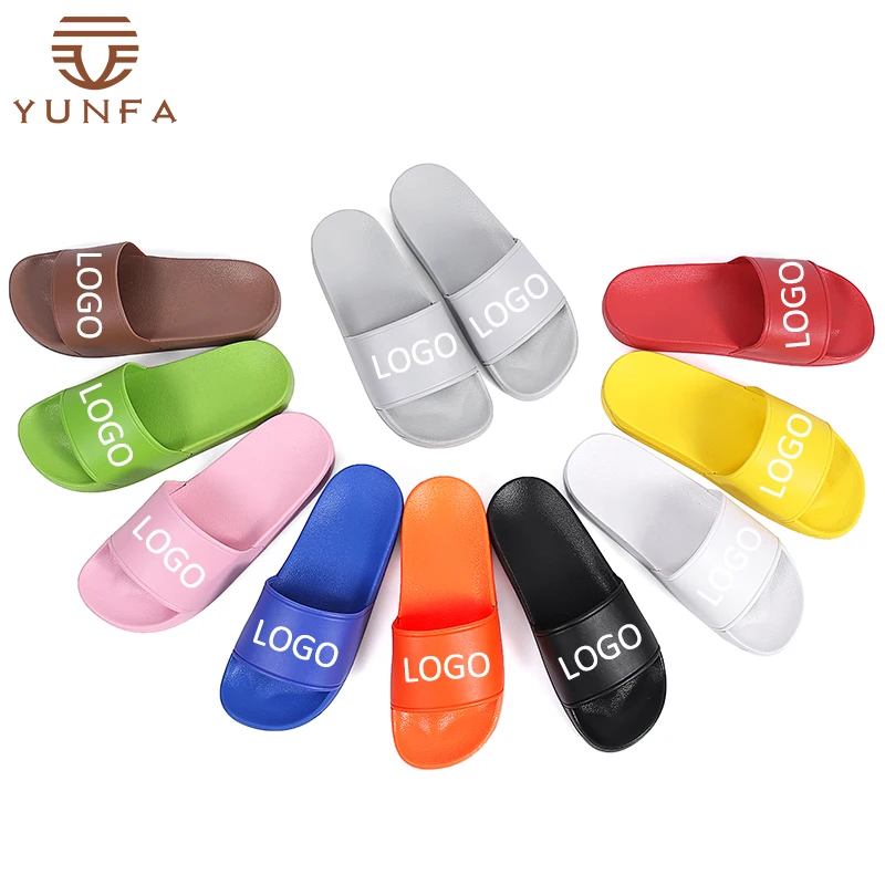 Wholesale Cheap Customed Slide Slipper Brand Custom Indoor And Outdoor Man Lady Logo Printed For