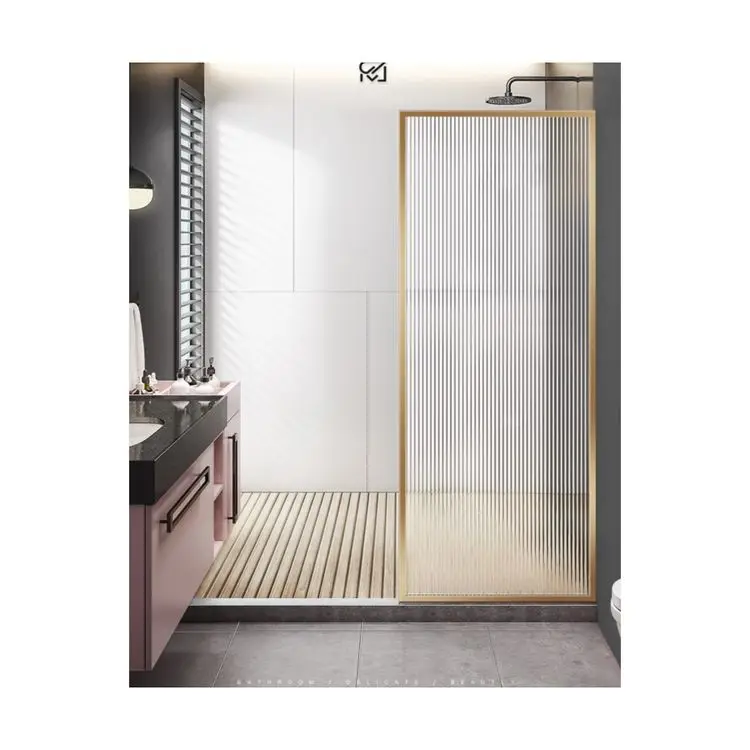 The New China Factory Supplier Brand Free Spare Parts 8mm Toughened Stainless Steel Material Star Hotel Project Shower Rooms