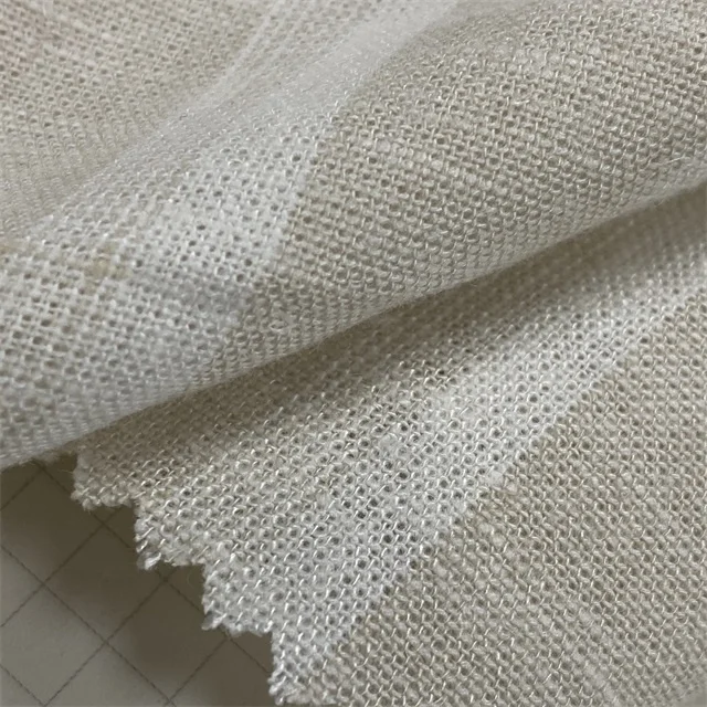 55%linen 45%rayon reactive yarn dyed men shirts woven fabric