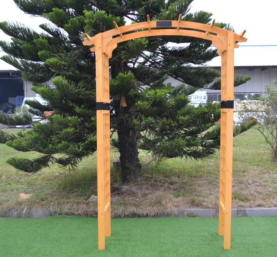 wooden garden arbor