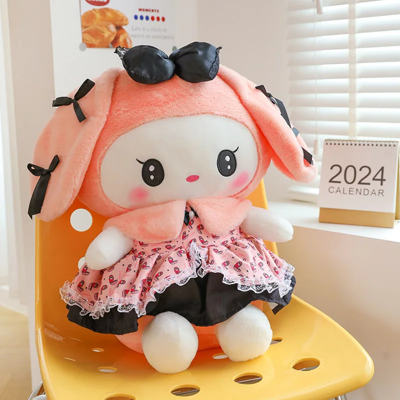 Flower Skirt Kuromi Cloth Doll Available In Multiple Sizes At Low Prices For Wholesale Sanrioed Series Stuffed Plush Animal Toys
