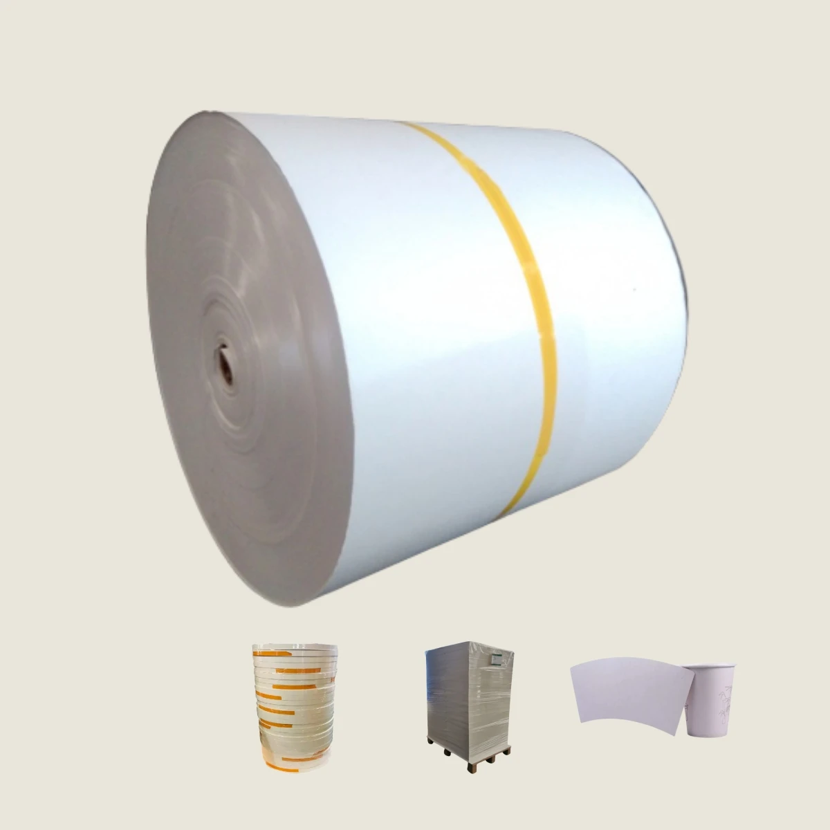 High bulk waterproof PE laminated cardboard for paper cups paper cup raw materials pe coated paper cup  roll