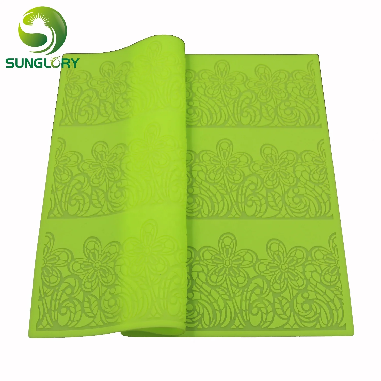 С цветочным рисунком с кружевным краем для выпечки тортов помадной начинкой декоративная кухонная цветы нарядное кружевное хлеба Цвет Зеленый