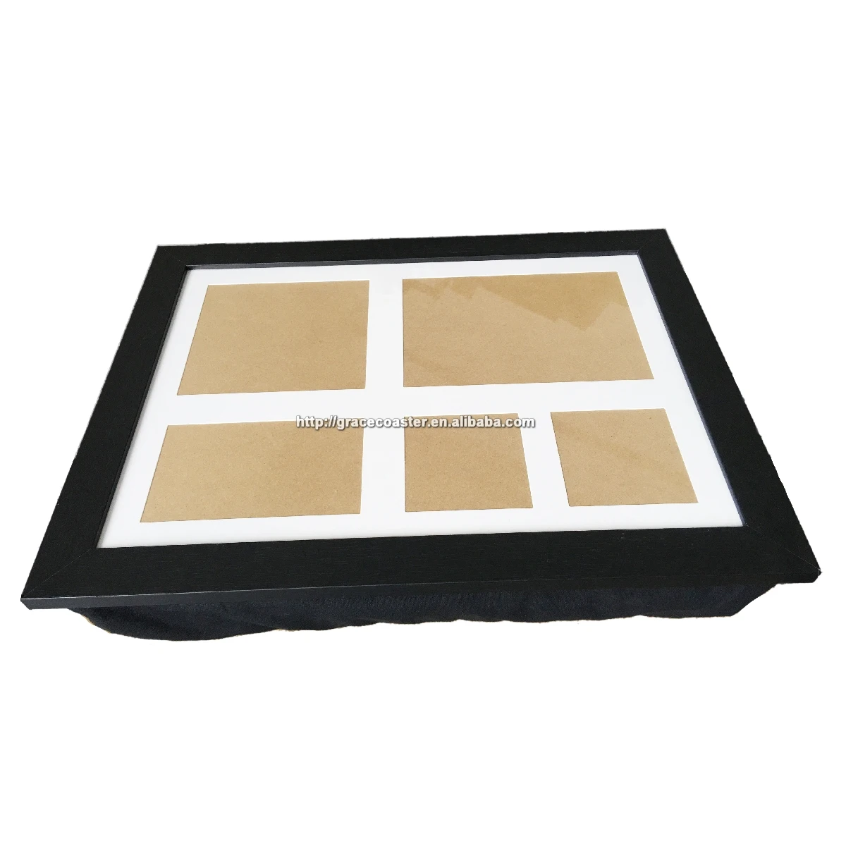hot selling photo serving tray with cushion bag wooden framed lap desk blank sublimation  lap tray
