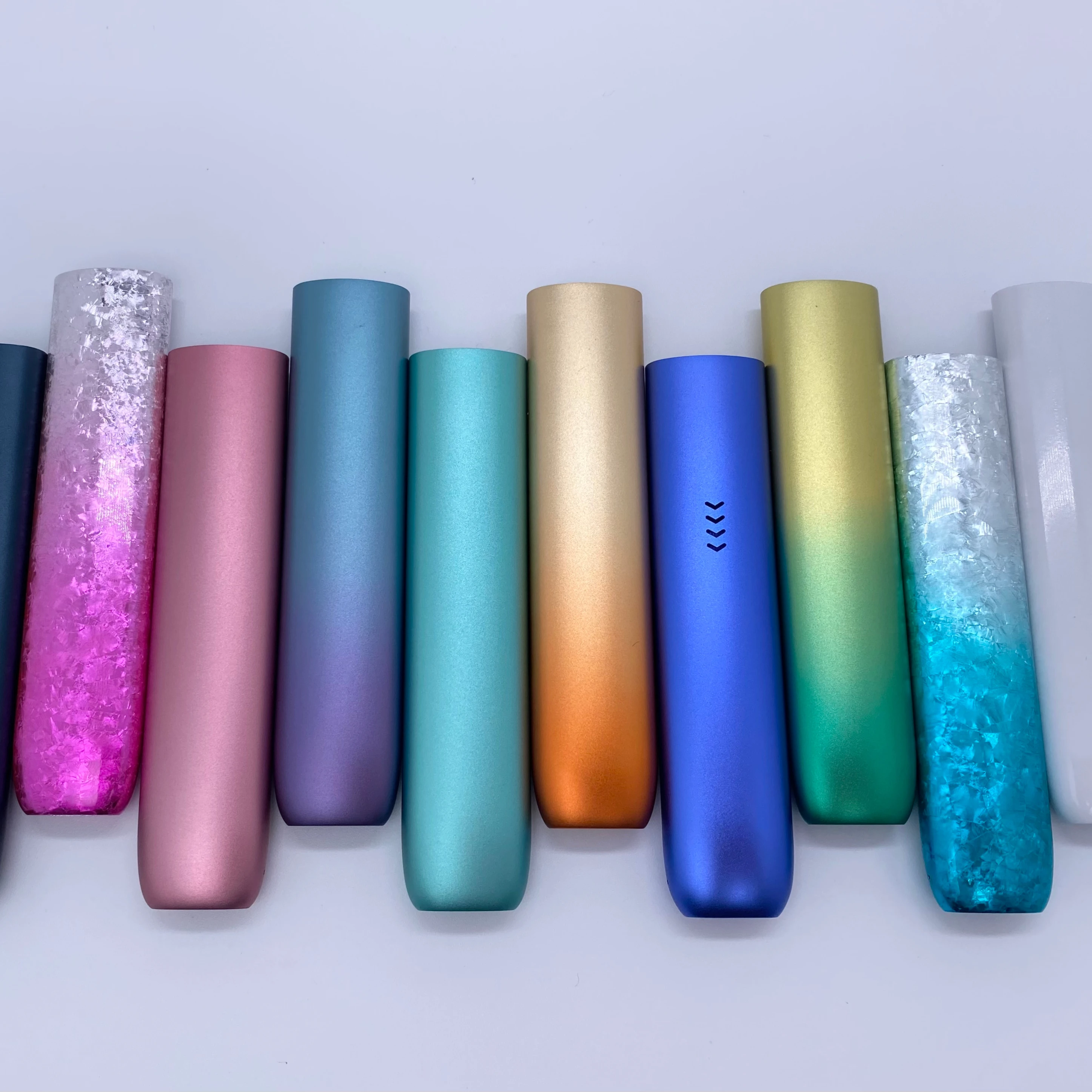 Cigarette Electronic Cigarettes Empty 1ml Vape Pen Pink Black Silver Red White Blue Metal OEM Wood Box Glass