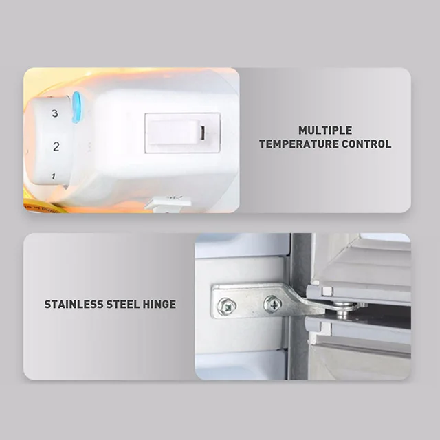 Stainless Steel Top-freezer Refrigerators Small Size Refrigerators Cooling Double Door Compact Fridge For Home