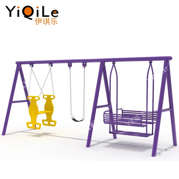 High quality wrought iron swing for garden for kids