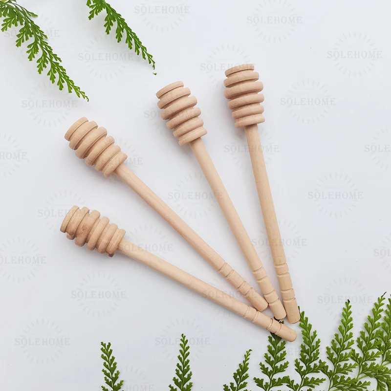 Wooden Honey Mixing Stirrer Honey Dipper Sticks Honey Comb Stick