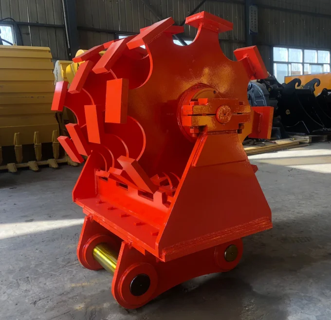 RSBM factory price  Backhoe compaction wheel 30t excavator pad compaction wheel