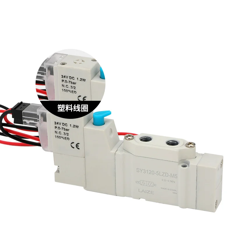 HIgh Quality SMC Type SY Solenoid Valve SY3120-3LZD-M5 4LZD 5LZD 6LZD Single Electronic Pneumatic Electric Control