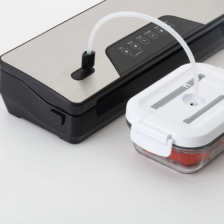 Vacuum sealer machine double strip,vacuum sealer household packaging machine,storage embossed vacuum sealer bag