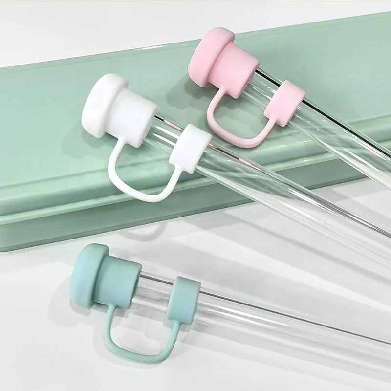 2024 New Products Food-grade Charm Silicone Straw topper Boot Soft Eco-friendly Mushroom Silicone Dust-proof Straw Cover Topper