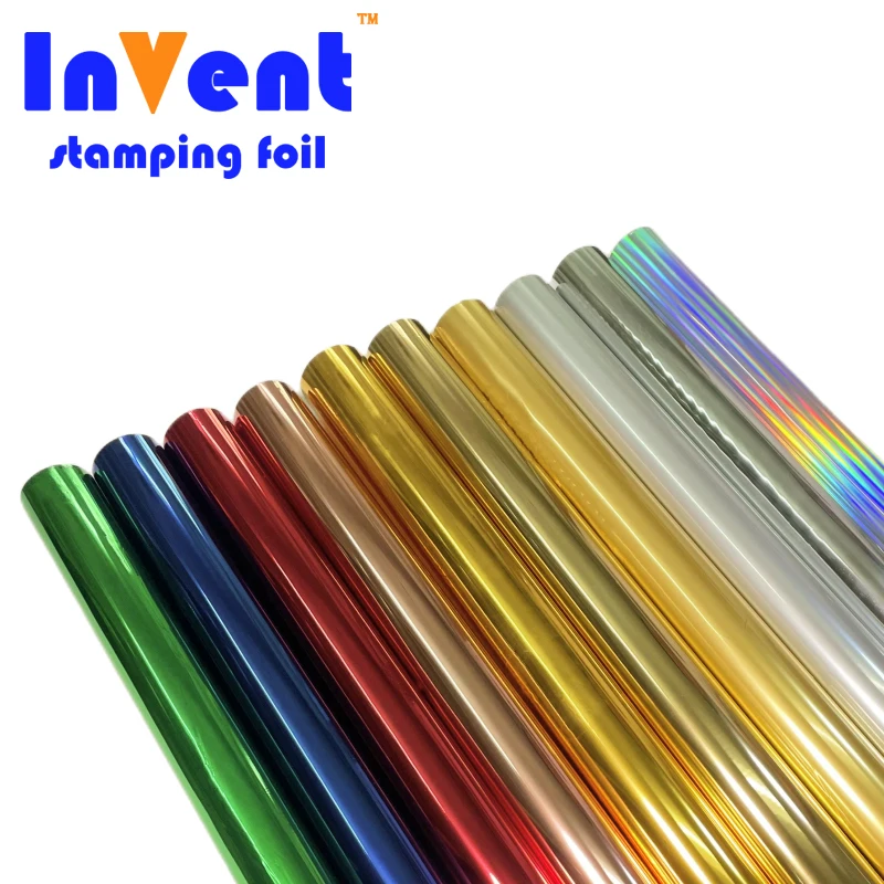 Rainbow gold Laser Toner Reactive holographic Foil Printer Transfer Hot Stamping Foil rolls for cards paper