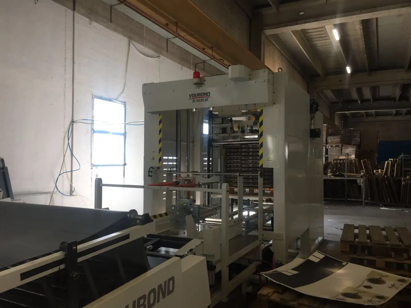 Automatic corrugated cardboard paper sheet pile turner and stacker machine flip flop machine (YB-1450S/1650S)