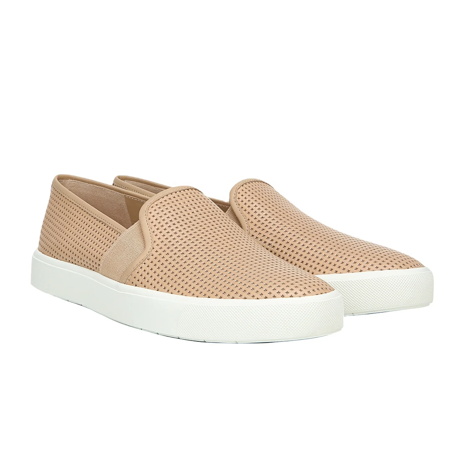 CHOOZII New Design Fashion Apricot Embossed Leather Upper Slip-on Girls Sneakers