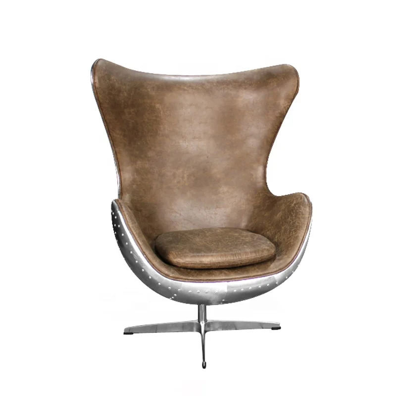 
Hot Sale Living Room Aviator Chair With Genuine Leather Vintage Chair 