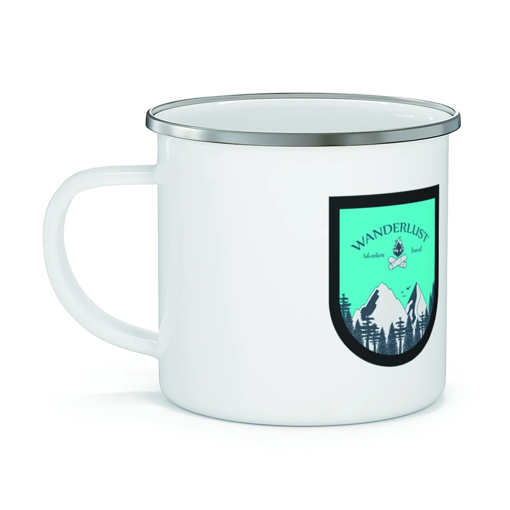 Wholesale Bulk Custom Sublimation Colored Logo Printing Vintage Porcelain Enamel Mug