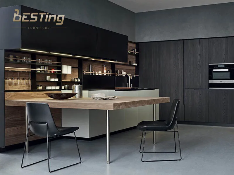 high gloss lacquer modern design aluminium stainless steel from china kitchen wall cabinet