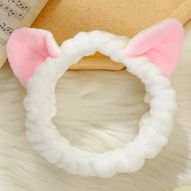 Wholesale custom high-end beauty salon special face wash makeup spa comfortable soft cat ears hair band for women