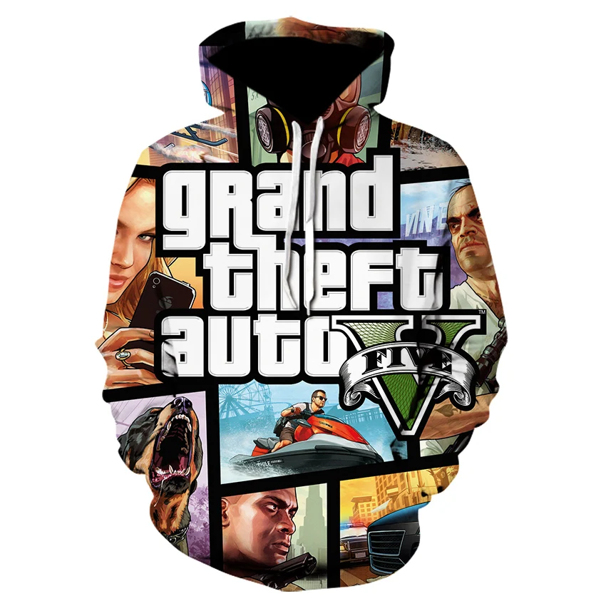 Худи с 3d принтом из игры GTA 5, модная уличная одежда, Новое поступление 2020, зимний свитшот для мужчин, пуловер в стиле Харадзюку, хип-хоп, панк, худи