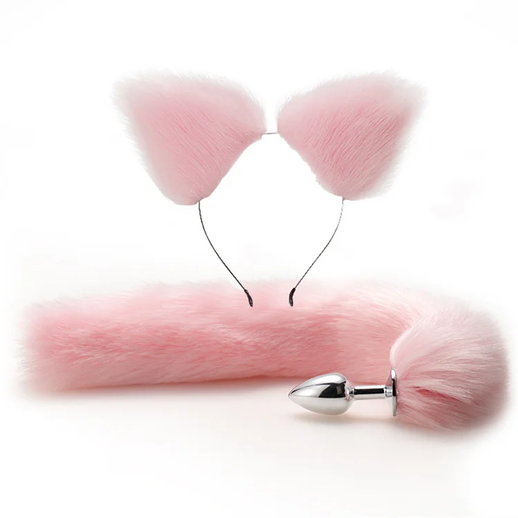Sexy Fox Metal Butt Plug Tail Set With Hairpin Kit 8 Colors Anal Butplug Tail Prostate Massager Butt Plug For Couple Cosplay