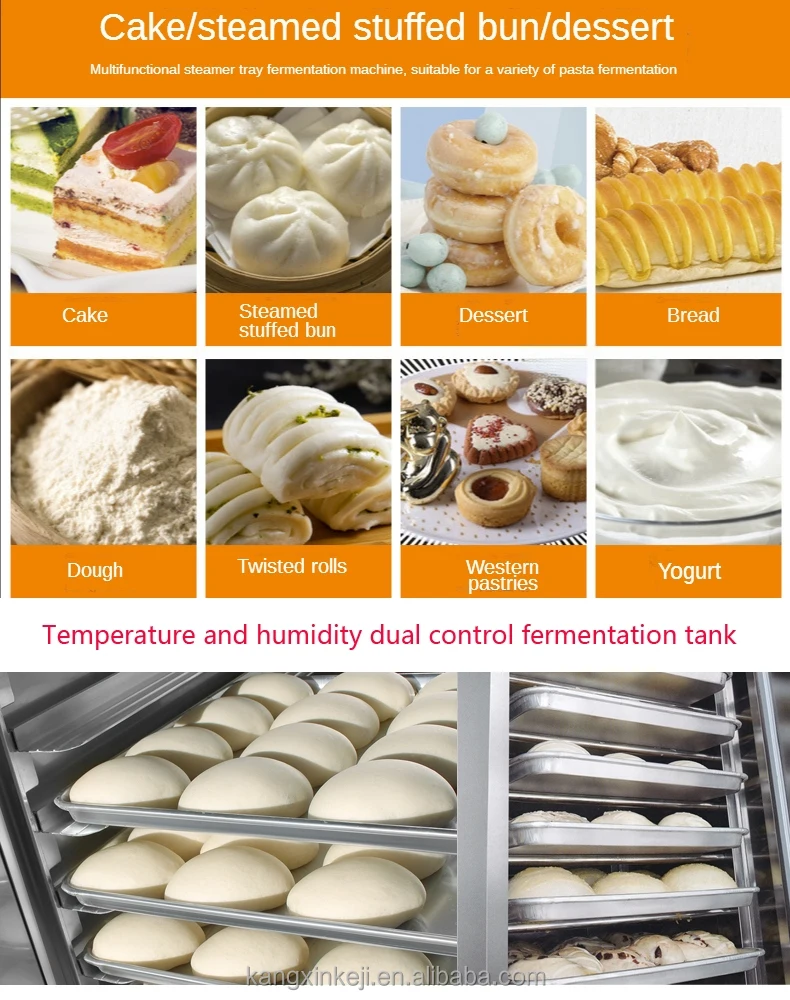 Commercial oven Bakery Retarder Dough Fermentation Machine 32 Trays Double Doors Bread Fermenting Proofer