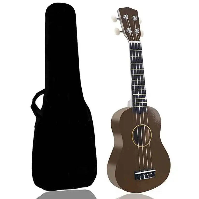 HUASHENG Premium Quality Soprano Ukulele Sets 21 inch 4 Nylon String children Kids Educational Mini Guitar Toys for Bag
