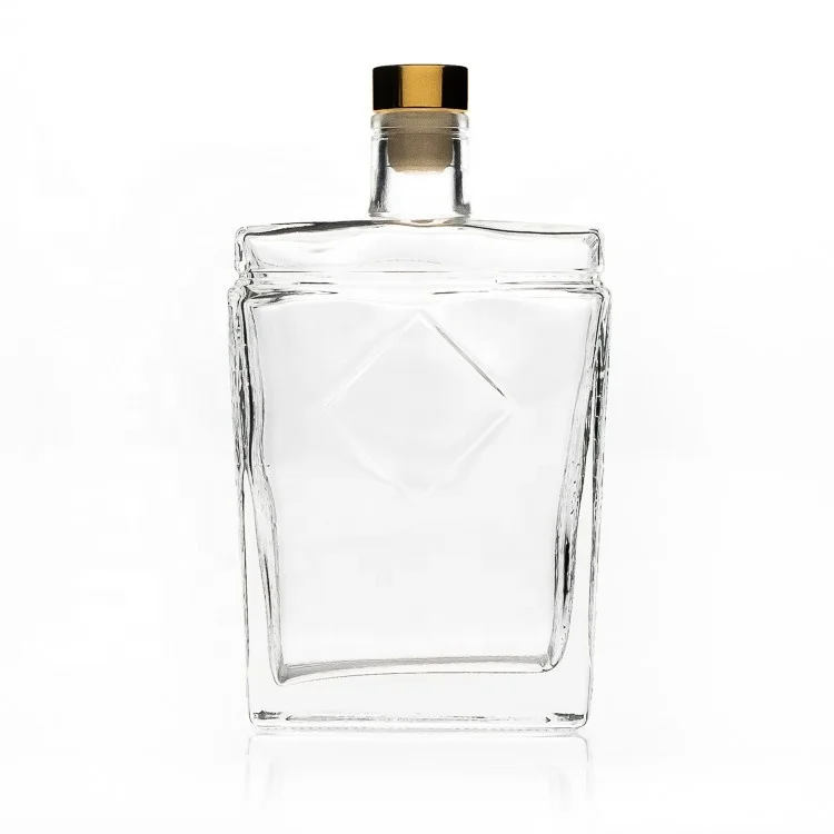 Квадратная стеклянная бутылка для ликера, водки, виски, текилы, 500 мл, 700 мл, 750 мл